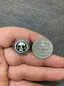Real 925 Sterling Silver Mens Skull Ring Vintage Oxidized Black Rhodium Sz 7-13 27 Real 925 Sterling Silver Mens Skull Ring Vintage Oxidized Black Rhodium Sz 7-13 -Harlem Bling Shop harlembling real 925 sterling silver mens skull ring vintage oxidized black rhodium sz 7 13 76568.1664396299