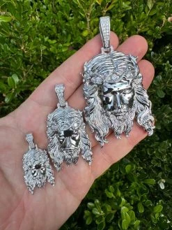 Real 925 Sterling Silver MOISSANITE Jesus Piece Iced Pendant Necklace ITALY MADE 32 Real 925 Sterling Silver MOISSANITE Jesus Piece Iced Pendant Necklace ITALY MADE -Harlem Bling Shop harlembling real 925 sterling silver moissanite jesus piece iced pendant necklace italy made 00089.1694828178