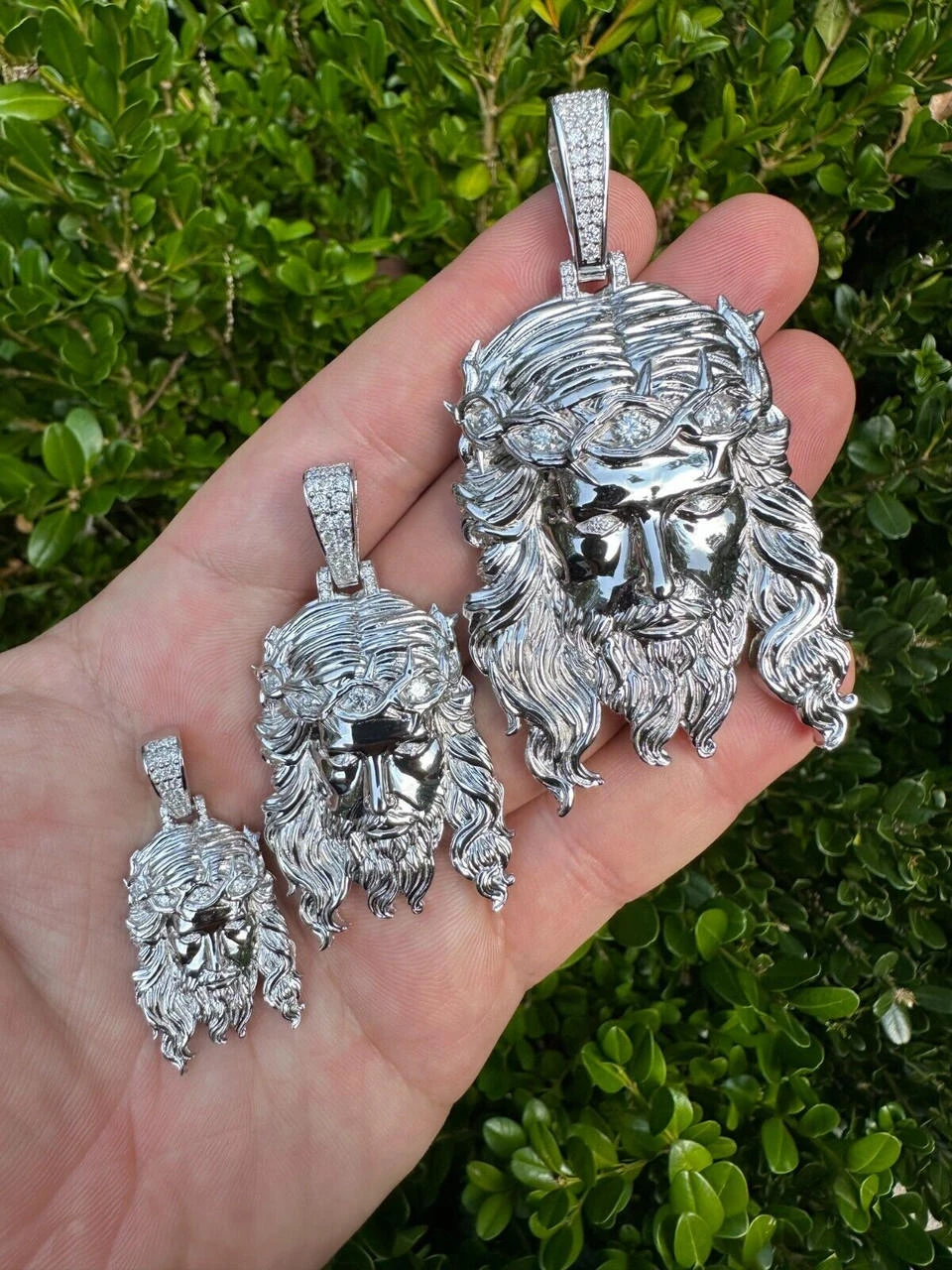 Real 925 Sterling Silver MOISSANITE Jesus Piece Iced Pendant Necklace ITALY MADE 13 Real 925 Sterling Silver MOISSANITE Jesus Piece Iced Pendant Necklace ITALY MADE - Image 11