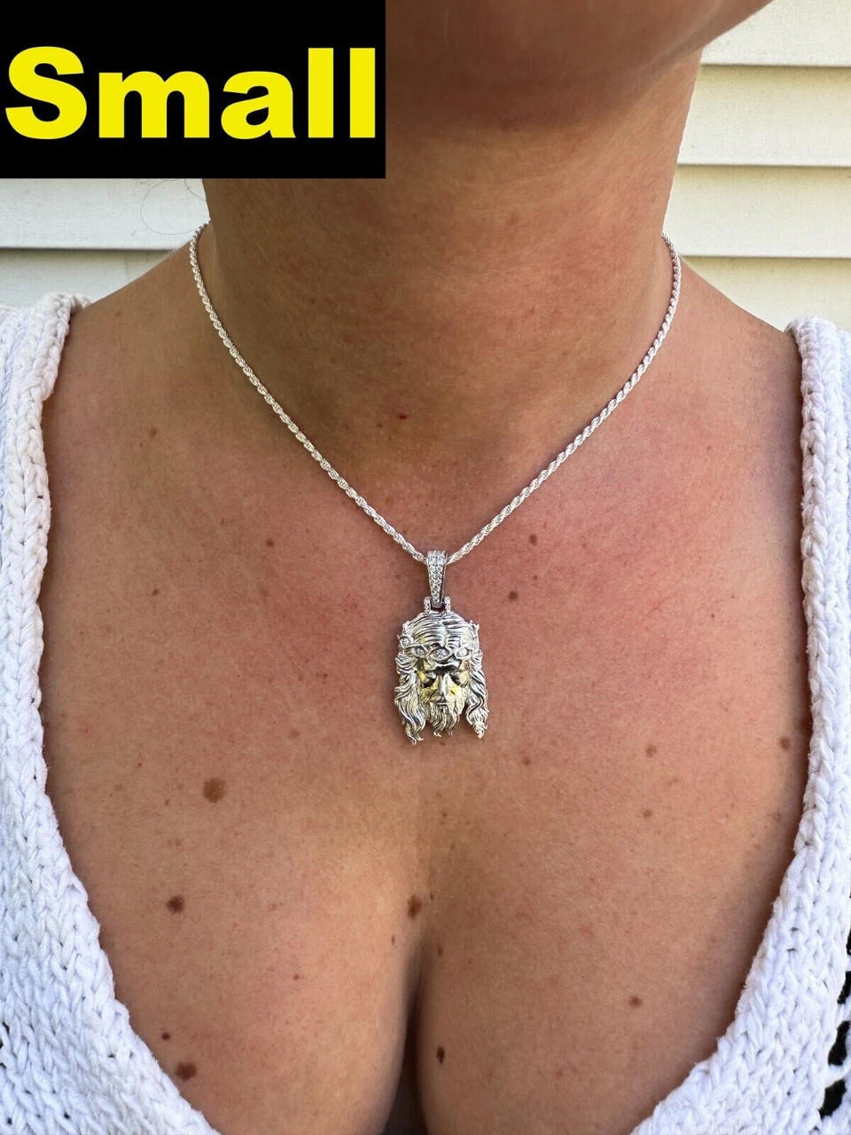 Real 925 Sterling Silver MOISSANITE Jesus Piece Iced Pendant Necklace ITALY MADE 9 Real 925 Sterling Silver MOISSANITE Jesus Piece Iced Pendant Necklace ITALY MADE - Image 7