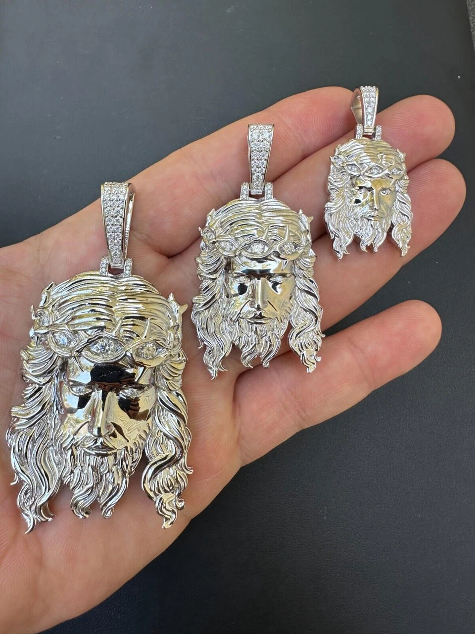 Real 925 Sterling Silver MOISSANITE Jesus Piece Iced Pendant Necklace ITALY MADE 16 Real 925 Sterling Silver MOISSANITE Jesus Piece Iced Pendant Necklace ITALY MADE - Image 14