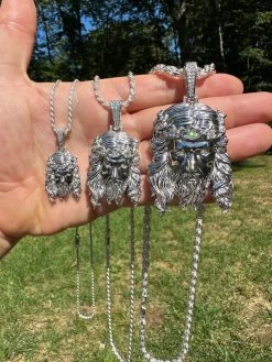 Real 925 Sterling Silver MOISSANITE Jesus Piece Iced Pendant Necklace ITALY MADE 23 Real 925 Sterling Silver MOISSANITE Jesus Piece Iced Pendant Necklace ITALY MADE -Harlem Bling Shop harlembling real 925 sterling silver moissanite jesus piece iced pendant necklace italy made 77827.1694828230