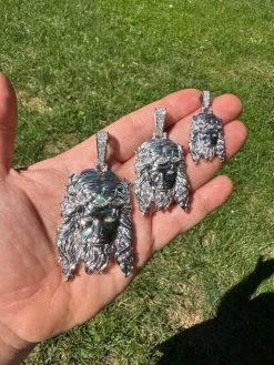 Real 925 Sterling Silver MOISSANITE Jesus Piece Iced Pendant Necklace ITALY MADE 36 Real 925 Sterling Silver MOISSANITE Jesus Piece Iced Pendant Necklace ITALY MADE -Harlem Bling Shop harlembling real 925 sterling silver moissanite jesus piece iced pendant necklace italy made 88786.1694828373