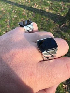 Real 925 Sterling Silver Natural Black Onyx Gemstone W. Miami Cuban Design Ring 34 Real 925 Sterling Silver Natural Black Onyx Gemstone W. Miami Cuban Design Ring -Harlem Bling Shop harlembling real 925 sterling silver natural black onyx gemstone w miami cuban design ring 02138.1672851541