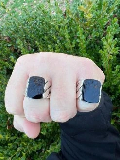 Real 925 Sterling Silver Natural Black Onyx Gemstone W. Miami Cuban Design Ring 30 Real 925 Sterling Silver Natural Black Onyx Gemstone W. Miami Cuban Design Ring -Harlem Bling Shop harlembling real 925 sterling silver natural black onyx gemstone w miami cuban design ring 16780.1672851675