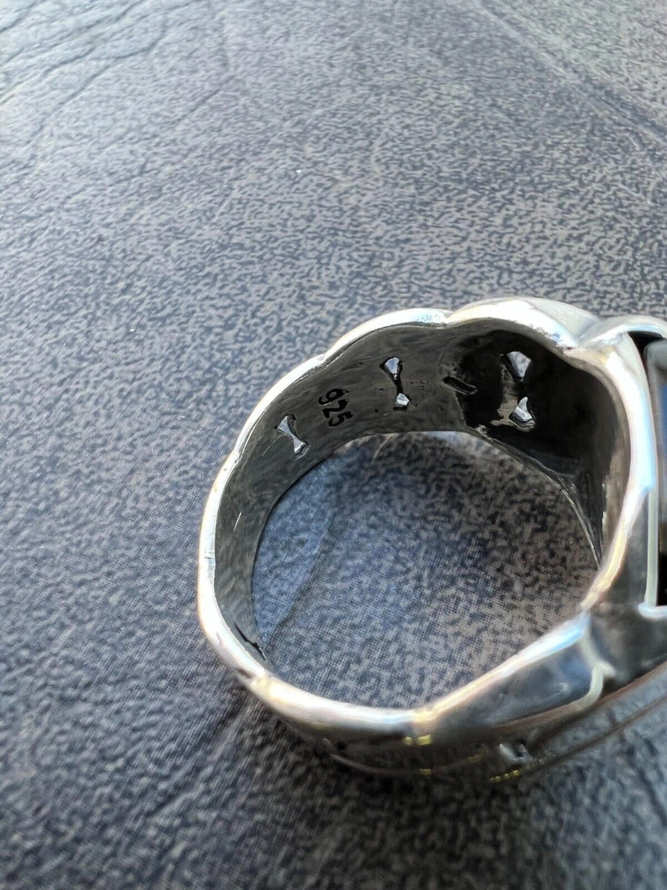 Real 925 Sterling Silver Natural Black Onyx Gemstone W. Miami Cuban Design Ring 22 Real 925 Sterling Silver Natural Black Onyx Gemstone W. Miami Cuban Design Ring - Image 20