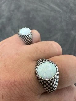 Real 925 Sterling Silver White Lab Created Fire Opal Gem Stone Ring Mens Ladies 40 Real 925 Sterling Silver White Lab Created Fire Opal Gem Stone Ring Mens Ladies -Harlem Bling Shop harlembling real 925 sterling silver white lab created fire opal gem stone ring mens ladies 33254.1695260588