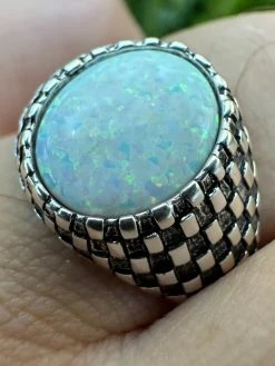 Real 925 Sterling Silver White Lab Created Fire Opal Gem Stone Ring Mens Ladies 34 Real 925 Sterling Silver White Lab Created Fire Opal Gem Stone Ring Mens Ladies -Harlem Bling Shop harlembling real 925 sterling silver white lab created fire opal gem stone ring mens ladies 35609.1695260519