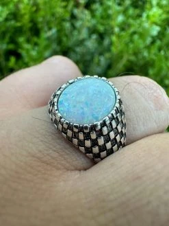 Real 925 Sterling Silver White Lab Created Fire Opal Gem Stone Ring Mens Ladies 37 Real 925 Sterling Silver White Lab Created Fire Opal Gem Stone Ring Mens Ladies -Harlem Bling Shop harlembling real 925 sterling silver white lab created fire opal gem stone ring mens ladies 87540.1695260539