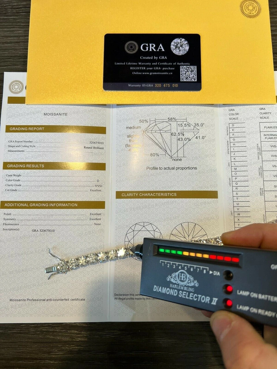 REAL BIG 8mm 100-170ct MOISSANITE Tennis Chain Necklace Pass Diamond Test 16-28" 11 REAL BIG 8mm 100-170ct MOISSANITE Tennis Chain Necklace Pass Diamond Test 16-28" - Image 9