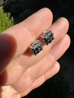 Real Black MOISSANITE Oxidized Rhodium 925 Silver Round Cluster Earrings Hip Hop 33 Real Black MOISSANITE Oxidized Rhodium 925 Silver Round Cluster Earrings Hip Hop -Harlem Bling Shop harlembling real black moissanite oxidized rhodium 925 silver round cluster earrings hip hop 25998.1678301544