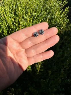 Real Black MOISSANITE Oxidized Rhodium 925 Silver Round Cluster Earrings Hip Hop 22 Real Black MOISSANITE Oxidized Rhodium 925 Silver Round Cluster Earrings Hip Hop -Harlem Bling Shop harlembling real black moissanite oxidized rhodium 925 silver round cluster earrings hip hop 57272.1678301644