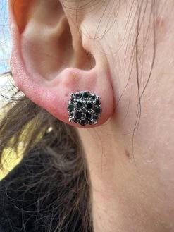 Real Black MOISSANITE Oxidized Rhodium 925 Silver Round Cluster Earrings Hip Hop 28 Real Black MOISSANITE Oxidized Rhodium 925 Silver Round Cluster Earrings Hip Hop -Harlem Bling Shop harlembling real black moissanite oxidized rhodium 925 silver round cluster earrings hip hop 94786.1678301755