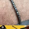 Real Black MOISSANITE Tennis Bracelet 925 Sterling Silver Pass Diamond Test 3mm