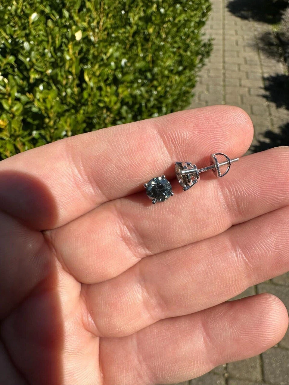 Real Blue Gray Moissanite Screwback Stud Earrings 925 Silver 3-8mm Iced Tester ✅ 22 Real Blue Gray Moissanite Screwback Stud Earrings 925 Silver 3-8mm Iced Tester ✅ - Image 20