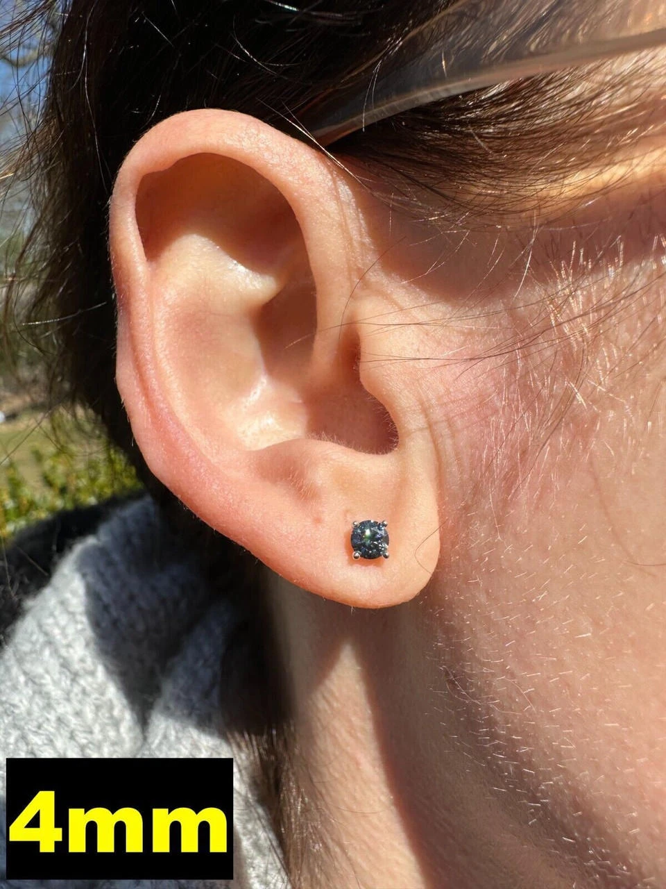 Real Blue Gray Moissanite Screwback Stud Earrings 925 Silver 3-8mm Iced Tester ✅ 12 Real Blue Gray Moissanite Screwback Stud Earrings 925 Silver 3-8mm Iced Tester ✅ - Image 10