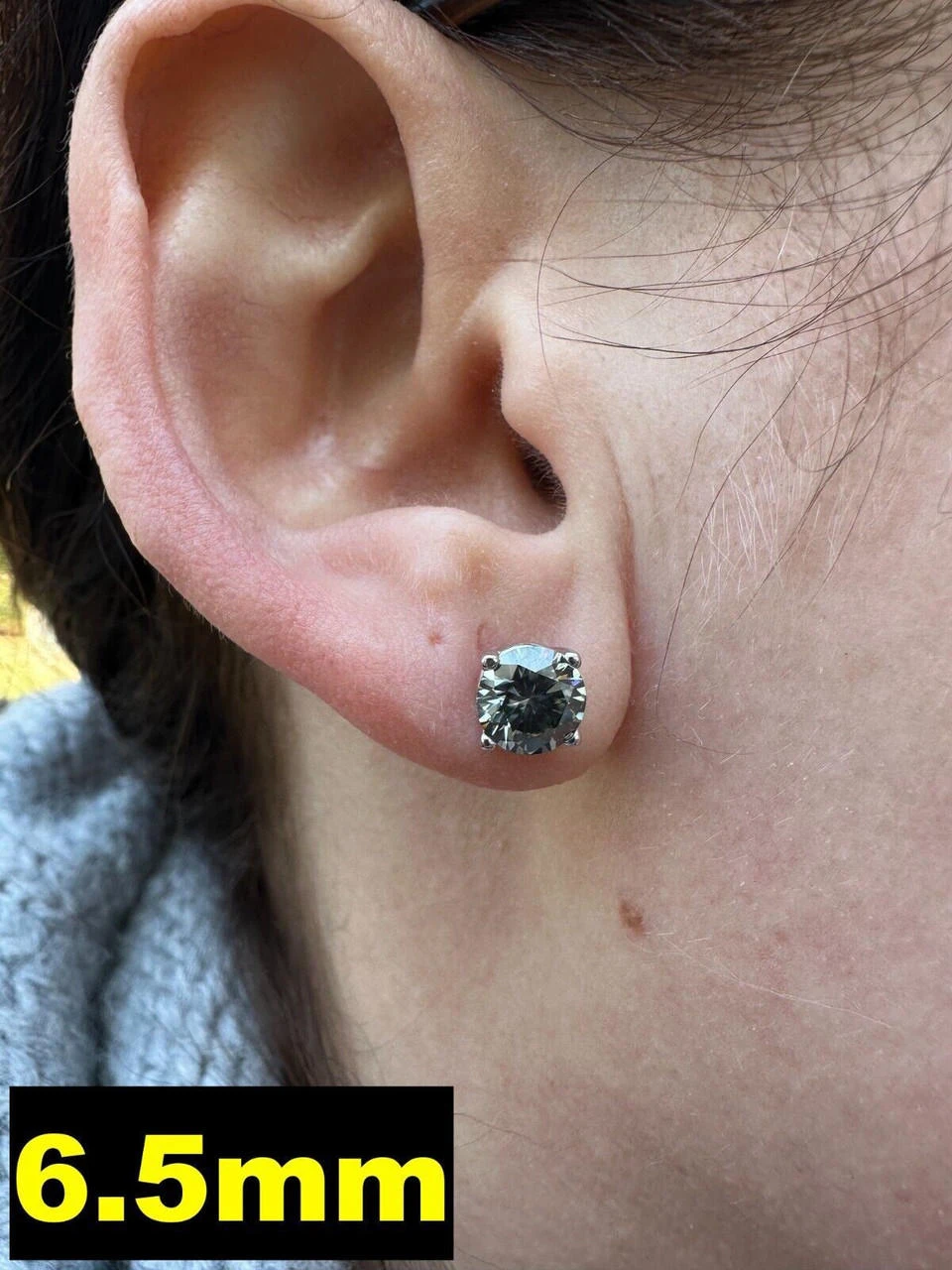 Real Blue Gray Moissanite Screwback Stud Earrings 925 Silver 3-8mm Iced Tester ✅ 15 Real Blue Gray Moissanite Screwback Stud Earrings 925 Silver 3-8mm Iced Tester ✅ - Image 13