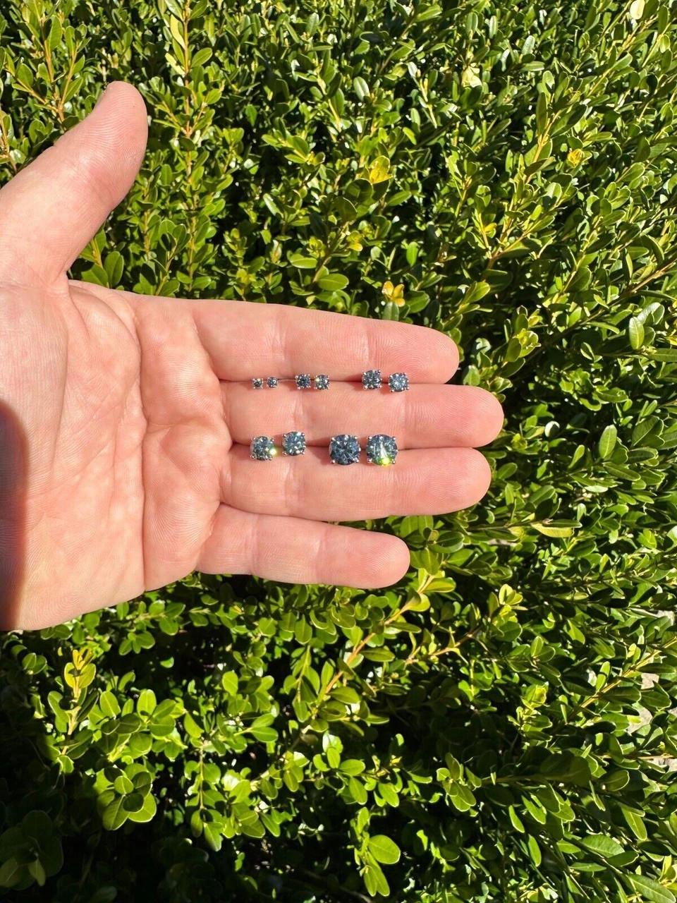 Real Blue Gray Moissanite Screwback Stud Earrings 925 Silver 3-8mm Iced Tester ✅ 20 Real Blue Gray Moissanite Screwback Stud Earrings 925 Silver 3-8mm Iced Tester ✅ - Image 18