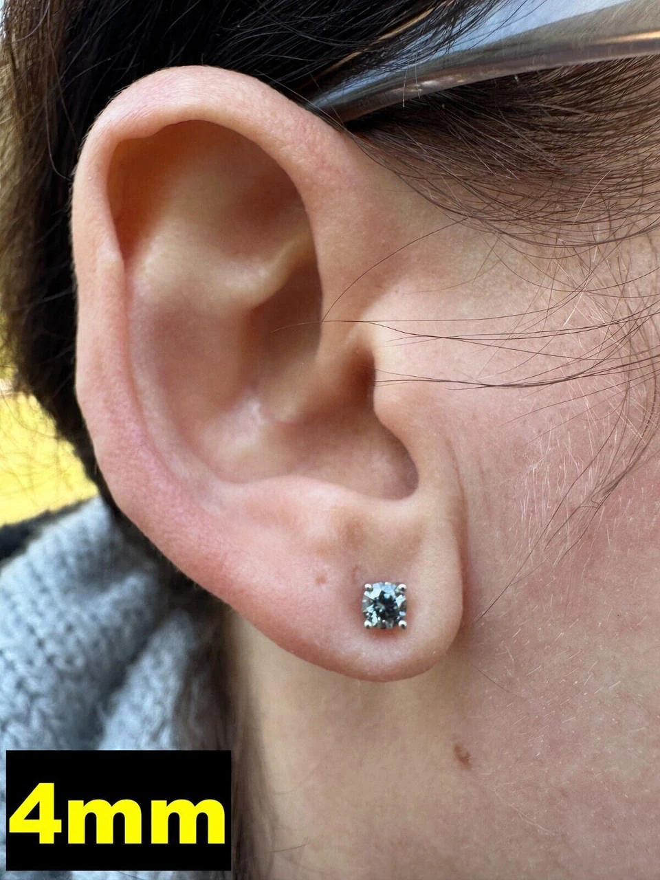 Real Blue Gray Moissanite Screwback Stud Earrings 925 Silver 3-8mm Iced Tester ✅ 11 Real Blue Gray Moissanite Screwback Stud Earrings 925 Silver 3-8mm Iced Tester ✅ - Image 9