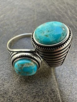 Real Blue Turquoise Gemstone Mens Real Solid 925 Sterling Silver Signet Ring -Harlem Bling Shop harlembling real blue turquoise gemstone mens real solid 925 sterling silver signet ring 23479.1682194950