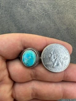 Real Blue Turquoise Gemstone Mens Real Solid 925 Sterling Silver Signet Ring -Harlem Bling Shop harlembling real blue turquoise gemstone mens real solid 925 sterling silver signet ring 47327.1682195005