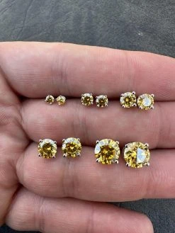 Real Canary Yellow Moissanite Screwback Stud Earrings 925 Silver 3-8mm Pass Test 36 Real Canary Yellow Moissanite Screwback Stud Earrings 925 Silver 3-8mm Pass Test -Harlem Bling Shop harlembling real canary yellow moissanite screwback stud earrings 925 silver 3 8mm pass test 38750.1677090519