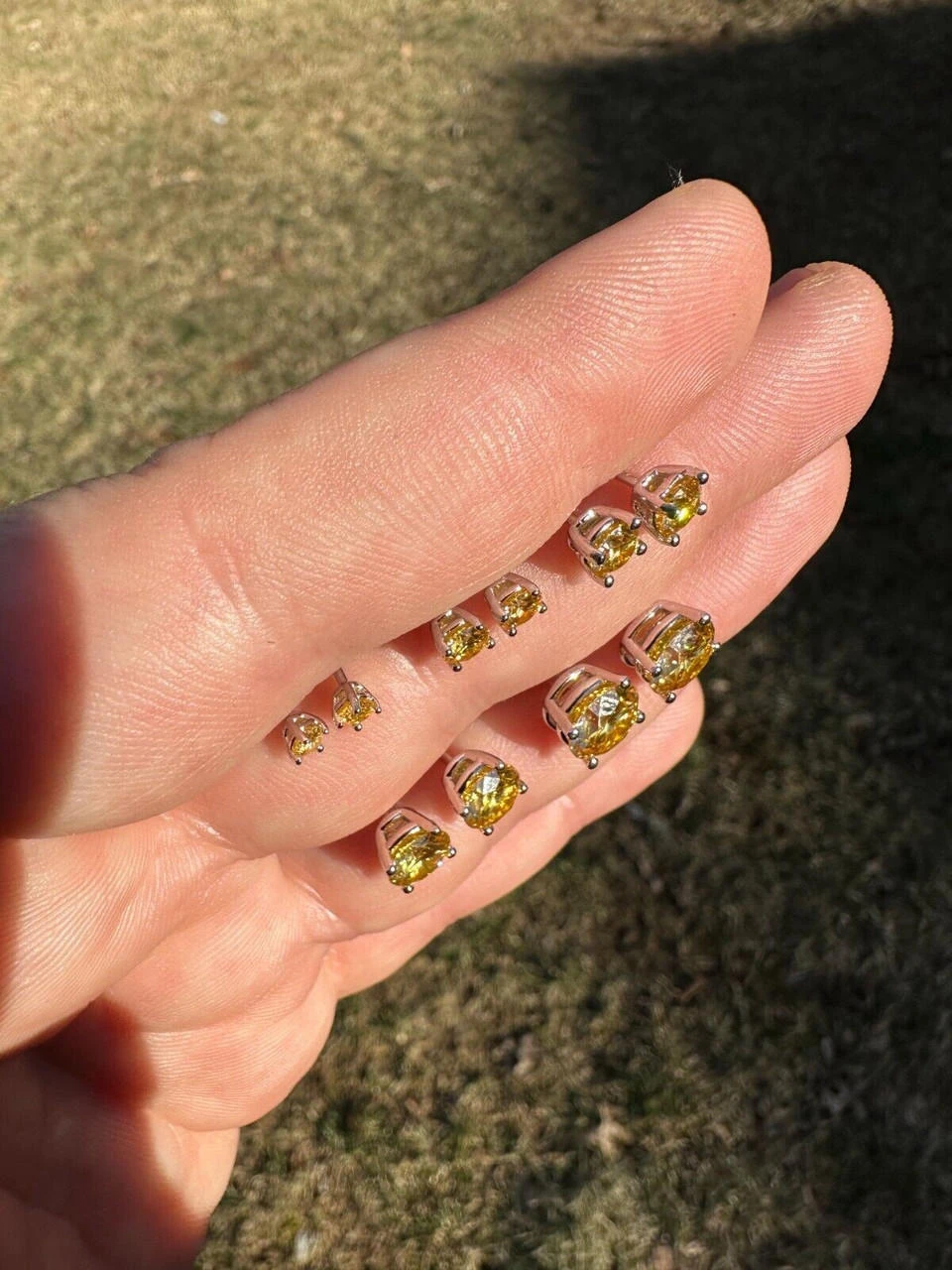 Real Canary Yellow Moissanite Screwback Stud Earrings 925 Silver 3-8mm Pass Test 15 Real Canary Yellow Moissanite Screwback Stud Earrings 925 Silver 3-8mm Pass Test - Image 13