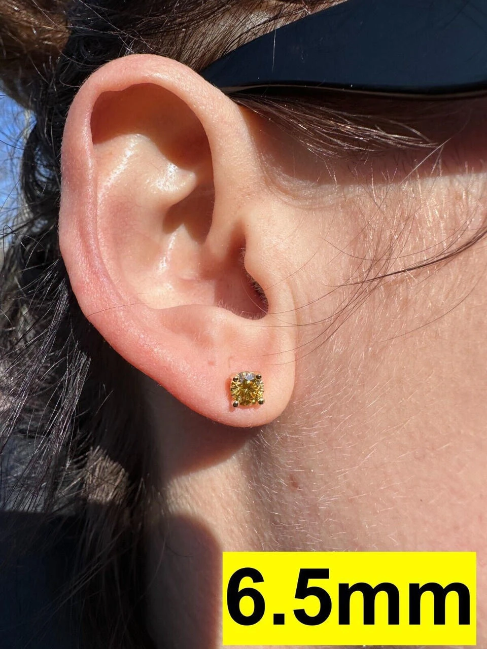 Real Canary Yellow Moissanite Screwback Stud Earrings 925 Silver 3-8mm Pass Test 6 Real Canary Yellow Moissanite Screwback Stud Earrings 925 Silver 3-8mm Pass Test - Image 4