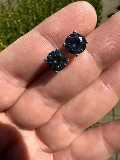 Real Dark Navy Blue Moissanite Screwback Stud Earrings 925 Silver 3-8mm Iced 36 Real Dark Navy Blue Moissanite Screwback Stud Earrings 925 Silver 3-8mm Iced -Harlem Bling Shop harlembling real dark navy blue moissanite screwback stud earrings 925 silver 3 8mm iced 84854.1679426571