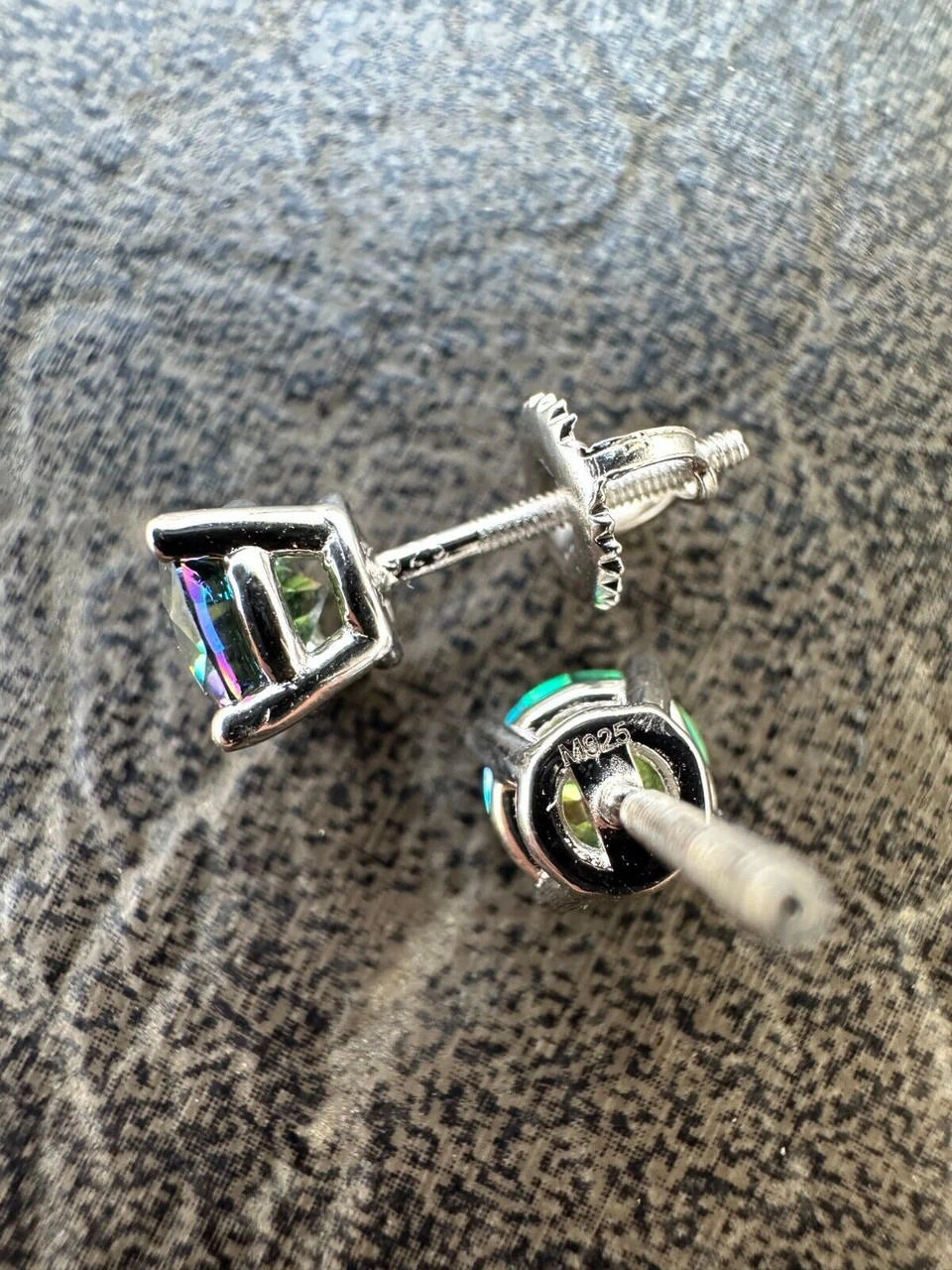 Real Dark Navy Blue Moissanite Screwback Stud Earrings 925 Silver 3-8mm Iced 18 Real Dark Navy Blue Moissanite Screwback Stud Earrings 925 Silver 3-8mm Iced - Image 16