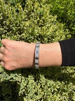 Real Fully Iced MOISSANITE Solid 925 Silver Bangle Bracelet Mens 3 Sizes Mens Ladies -Harlem Bling Shop harlembling real fully iced moissanite solid 925 silver bangle bracelet mens 3 sizes mens ladies 15657.1682454479