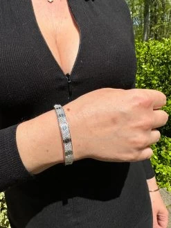 Real Fully Iced MOISSANITE Solid 925 Silver Bangle Bracelet Mens 3 Sizes Mens Ladies -Harlem Bling Shop harlembling real fully iced moissanite solid 925 silver bangle bracelet mens 3 sizes mens ladies 52794.1682454494