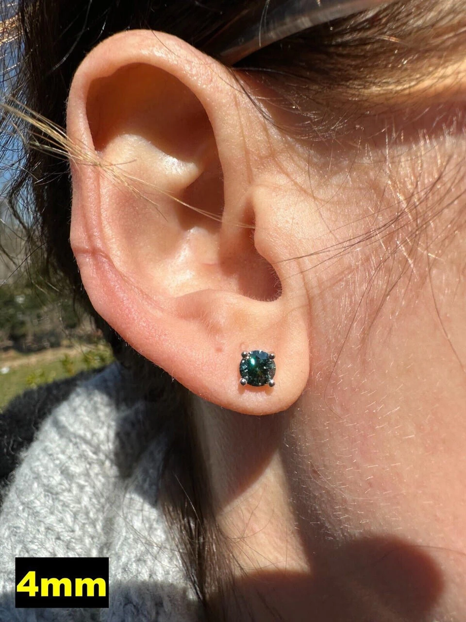 Real Green Moissanite Screwback Stud Earrings 925 Silver 3-8mm Iced Pass Tester 12 Real Green Moissanite Screwback Stud Earrings 925 Silver 3-8mm Iced Pass Tester - Image 10