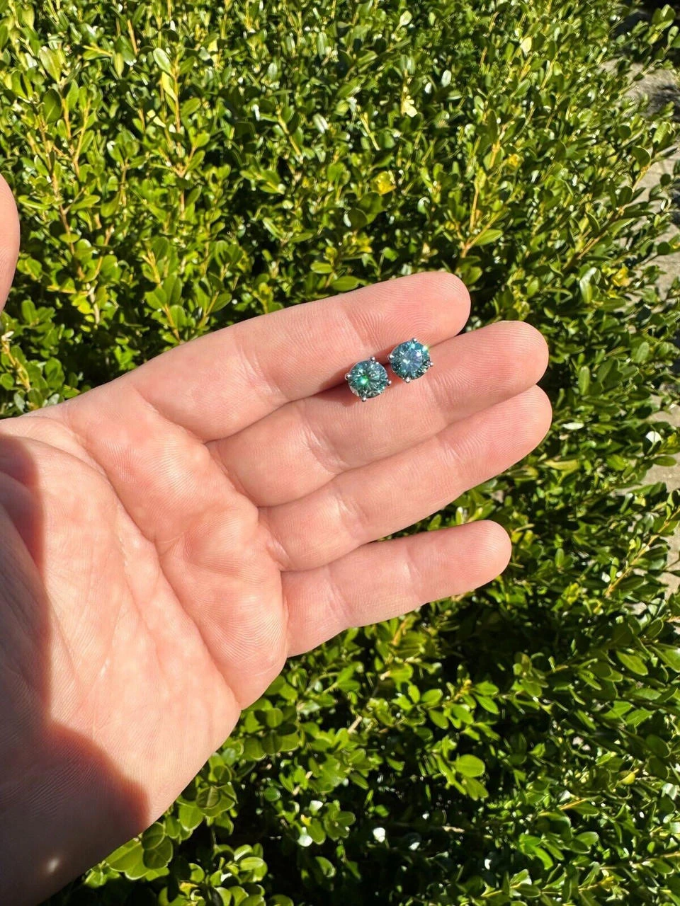 Real Green Moissanite Screwback Stud Earrings 925 Silver 3-8mm Iced Pass Tester 18 Real Green Moissanite Screwback Stud Earrings 925 Silver 3-8mm Iced Pass Tester - Image 16