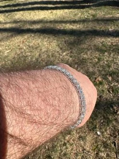 REAL Hip Hop Iced 5mm MOISSANITE Tennis Bracelet Reinvented 925 Silver - Stones On All Side -Harlem Bling Shop harlembling real hip hop iced 5mm moissanite tennis bracelet 925 silver stones on all side 58004.1677090574