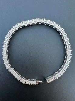 REAL Hip Hop Iced 5mm MOISSANITE Tennis Bracelet Reinvented 925 Silver - Stones On All Side -Harlem Bling Shop harlembling real hip hop iced 5mm moissanite tennis bracelet 925 silver stones on all side 58792.1677090851