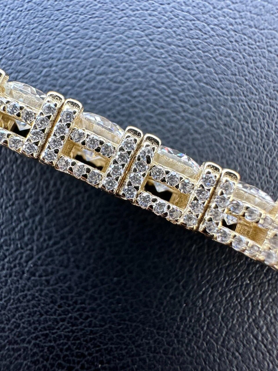 Real Iced 5mm MOISSANITE Tennis Bracelet 14k Gold Over 925 - Stones On All Sides 4 Real Iced 5mm MOISSANITE Tennis Bracelet 14k Gold Over 925 - Stones On All Sides - Image 2