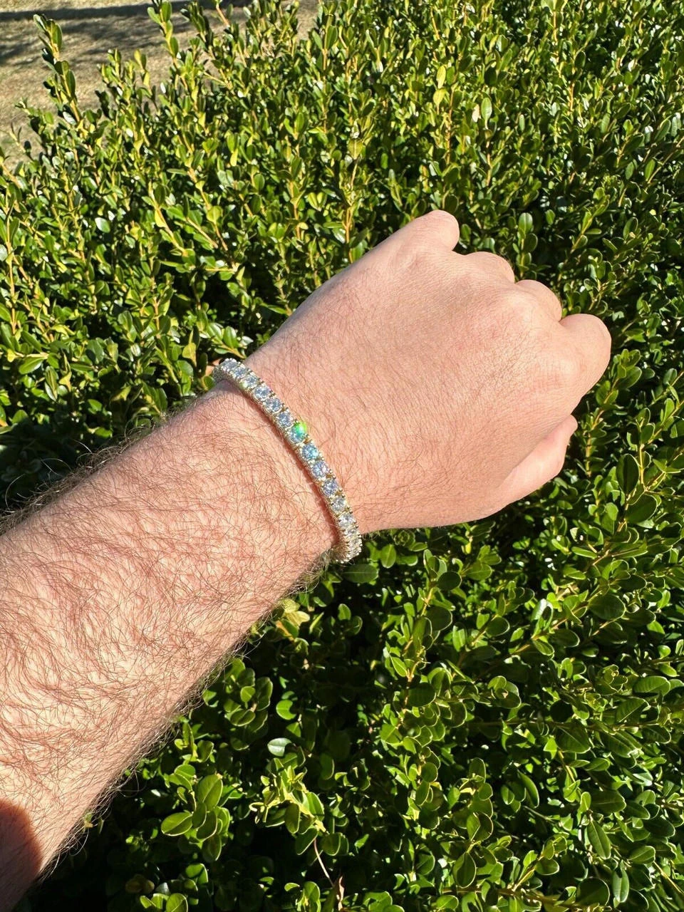 Real Iced 5mm MOISSANITE Tennis Bracelet 14k Gold Over 925 - Stones On All Sides 18 Real Iced 5mm MOISSANITE Tennis Bracelet 14k Gold Over 925 - Stones On All Sides - Image 16