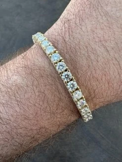 Real Iced 5mm MOISSANITE Tennis Bracelet 14k Gold Over 925 - Stones On All Sides 40 Real Iced 5mm MOISSANITE Tennis Bracelet 14k Gold Over 925 - Stones On All Sides -Harlem Bling Shop harlembling real iced 5mm moissanite tennis bracelet 14k gold over 925 stones on all sides 55195.1677090654