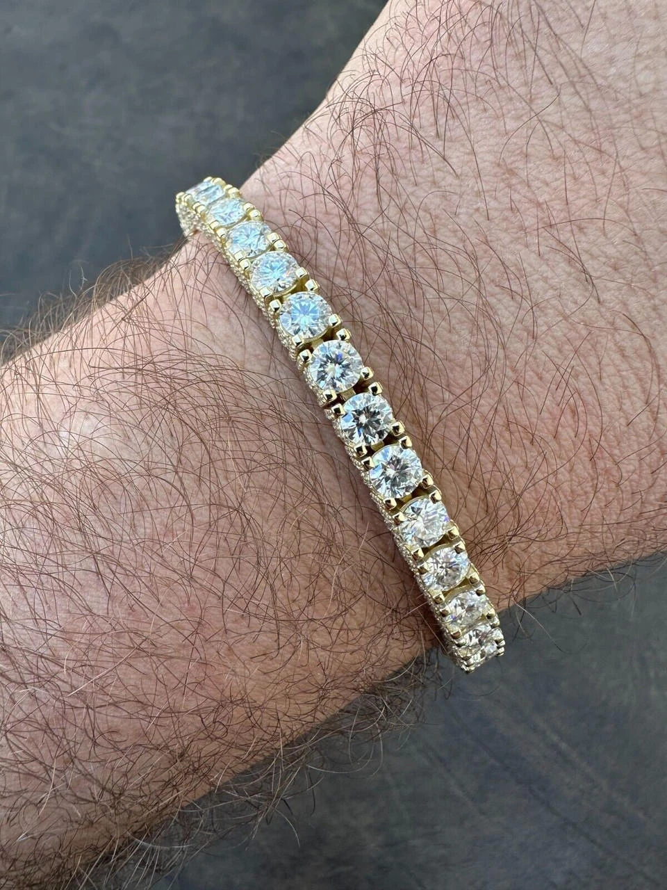 Real Iced 5mm MOISSANITE Tennis Bracelet 14k Gold Over 925 - Stones On All Sides 21 Real Iced 5mm MOISSANITE Tennis Bracelet 14k Gold Over 925 - Stones On All Sides - Image 19