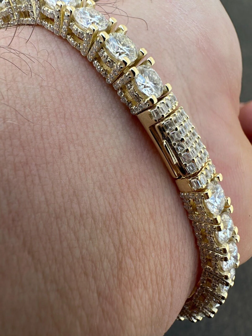 Real Iced 5mm MOISSANITE Tennis Bracelet 14k Gold Over 925 - Stones On All Sides 20 Real Iced 5mm MOISSANITE Tennis Bracelet 14k Gold Over 925 - Stones On All Sides - Image 18