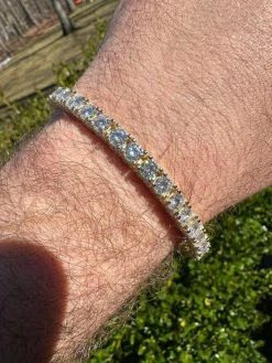 Real Iced 5mm MOISSANITE Tennis Bracelet 14k Gold Over 925 - Stones On All Sides 36 Real Iced 5mm MOISSANITE Tennis Bracelet 14k Gold Over 925 - Stones On All Sides -Harlem Bling Shop harlembling real iced 5mm moissanite tennis bracelet 14k gold over 925 stones on all sides 95080.1677090470