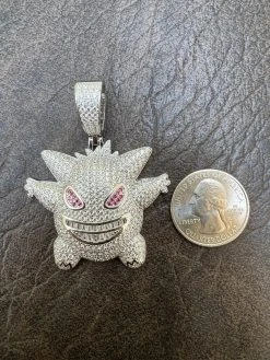 Real Iced CZ Hip Hop 925 Sterling Silver Gengar Pokemon Pendant Necklace Mens 20 Real Iced CZ Hip Hop 925 Sterling Silver Gengar Pokemon Pendant Necklace Mens -Harlem Bling Shop harlembling real iced cz hip hop 925 sterling silver gengar pokemon pendant necklace mens 55347.1664302227