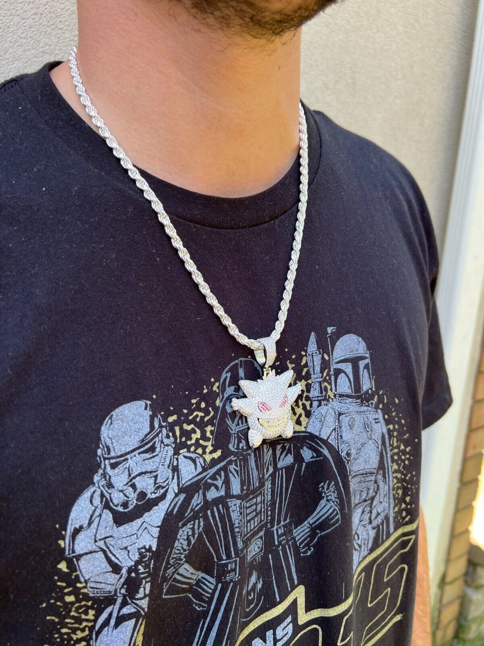 Real Iced CZ Hip Hop 925 Sterling Silver Gengar Pokemon Pendant Necklace Mens 14 Real Iced CZ Hip Hop 925 Sterling Silver Gengar Pokemon Pendant Necklace Mens - Image 12