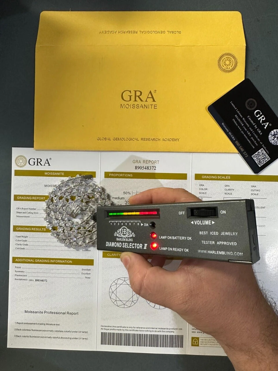 Real Iced MOISSANITE Baguette Clover Tennis Chain Necklace - VVS D Color 8mm 10 Real Iced MOISSANITE Baguette Clover Tennis Chain Necklace - VVS D Color 8mm - Image 8