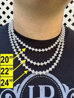 Real Iced MOISSANITE Baguette Clover Tennis Chain Necklace - VVS D Color 8mm 31 Real Iced MOISSANITE Baguette Clover Tennis Chain Necklace - VVS D Color 8mm -Harlem Bling Shop harlembling real iced moissanite baguette clover tennis chain necklace vvs d color 8mm 31113.1698377319