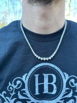 Real Iced MOISSANITE Riviera 3-7mm Graduated Tennis Chain Necklace - VVS D Color 35 Real Iced MOISSANITE Riviera 3-7mm Graduated Tennis Chain Necklace - VVS D Color -Harlem Bling Shop harlembling real iced moissanite riviera 3 7mm graduated tennis chain necklace vvs d color 08887.1679080314