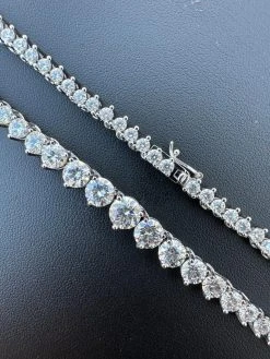 Real Iced MOISSANITE Riviera 3-7mm Graduated Tennis Chain Necklace - VVS D Color 27 Real Iced MOISSANITE Riviera 3-7mm Graduated Tennis Chain Necklace - VVS D Color -Harlem Bling Shop harlembling real iced moissanite riviera 3 7mm graduated tennis chain necklace vvs d color 58755.1679080354