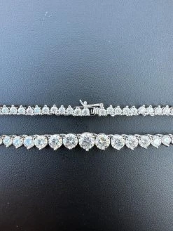 Real Iced MOISSANITE Riviera 3-7mm Graduated Tennis Chain Necklace - VVS D Color 28 Real Iced MOISSANITE Riviera 3-7mm Graduated Tennis Chain Necklace - VVS D Color -Harlem Bling Shop harlembling real iced moissanite riviera 3 7mm graduated tennis chain necklace vvs d color 64501.1679080369