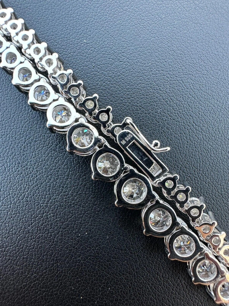 Real Iced MOISSANITE Riviera 3-7mm Graduated Tennis Chain Necklace - VVS D Color 12 Real Iced MOISSANITE Riviera 3-7mm Graduated Tennis Chain Necklace - VVS D Color - Image 10